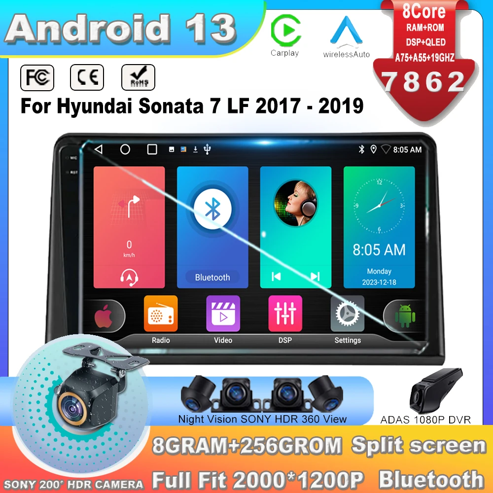 Мультимедийная магнитола для Hyundai Sonata 7 LF 2017-2019, Android 13, мультимедийный видеоплеер, стерео, GPS-навигатор, 7862CPU
Мультимедийная магнитола для Hyundai Sonata 7 LF 2017-2019, Android 13, мультимедийный видеоплеер, стерео, GPS-навигатор, 7862CPU