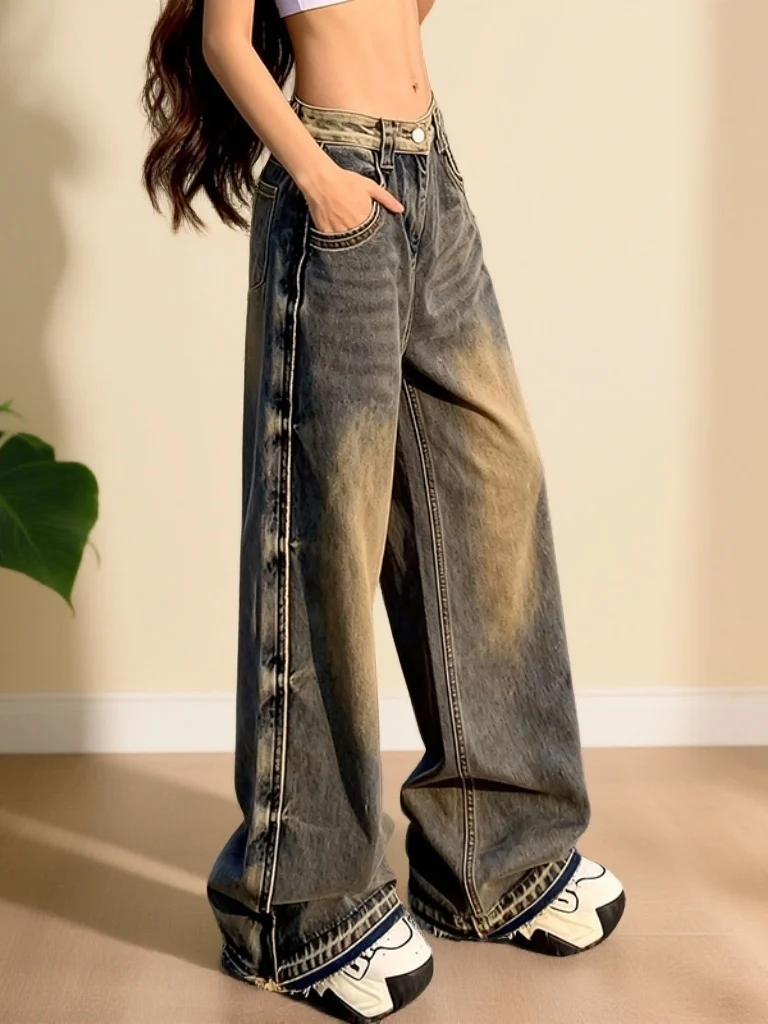 High Waist Wide Leg Jeans Slimming Effect Vintage Waed Spring ket Detail Women's Casual Trousers Floor Length
High Waist Wide Leg Jeans Slimming Effect Vintage Waed Spring ket Detail Women's Casual Trousers Floor Length