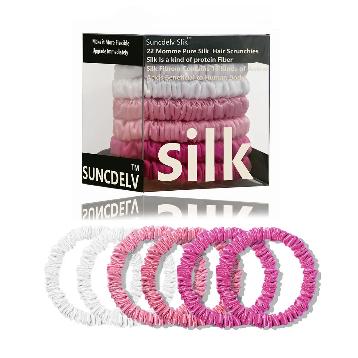 100% Silk Hair Scrunchies Silk Hair Ties Hairbands Skinny Ponytail Holders Hair Care Accessories 6pcs Box Anti Slip Hair Care
100% Silk Hair Scrunchies Silk Hair Ties Hairbands Skinny Ponytail Holders Hair Care Accessories 6pcs Box Anti Slip Hair Care