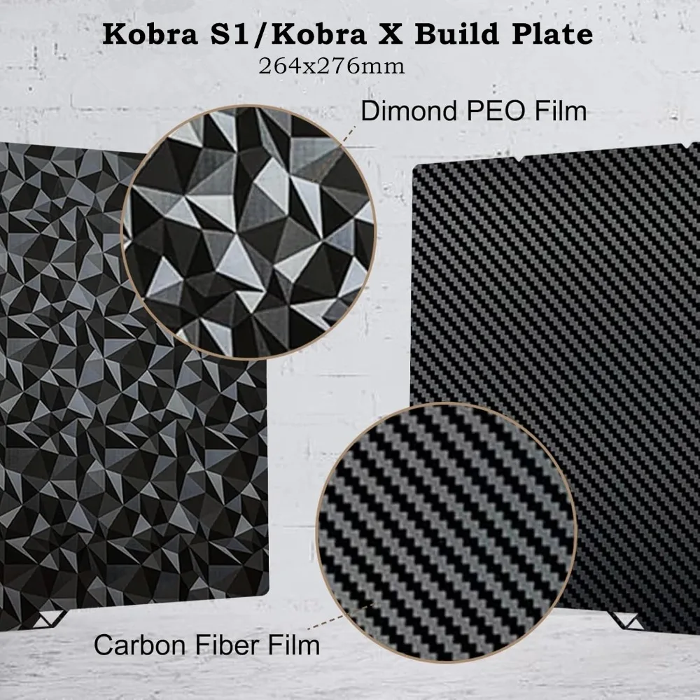 For Kobra S1/Kobra X Build Plate PEO PET Sheet 264x276mm Double Sided Flexible Spring Steel for Anycubic Kobra S1 Combo/ACE Pro
For Kobra S1/Kobra X Build Plate PEO PET Sheet 264x276mm Double Sided Flexible Spring Steel for Anycubic Kobra S1 Combo/ACE Pro