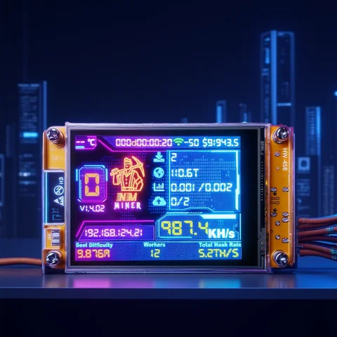 NMMiner NerdMiner V2 Hashrate 980KH/s Lucky Miner ESP32 2.8 inch Smart Display Crypto Solo Lottery Bitcoin ESP32-2432S028R DROOM