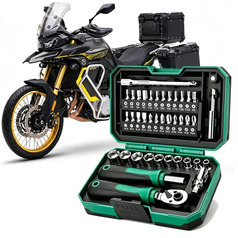 40PCS Portable Universal Motorcycle Repair Tool Kit Socket Wrench Set For VOGE DS800X DS525X DS900X DS625X 500 AC DS 300DS RALLY
40PCS Portable Universal Motorcycle Repair Tool Kit Socket Wrench Set For VOGE DS800X DS525X DS900X DS625X 500 AC DS 300DS RALLY