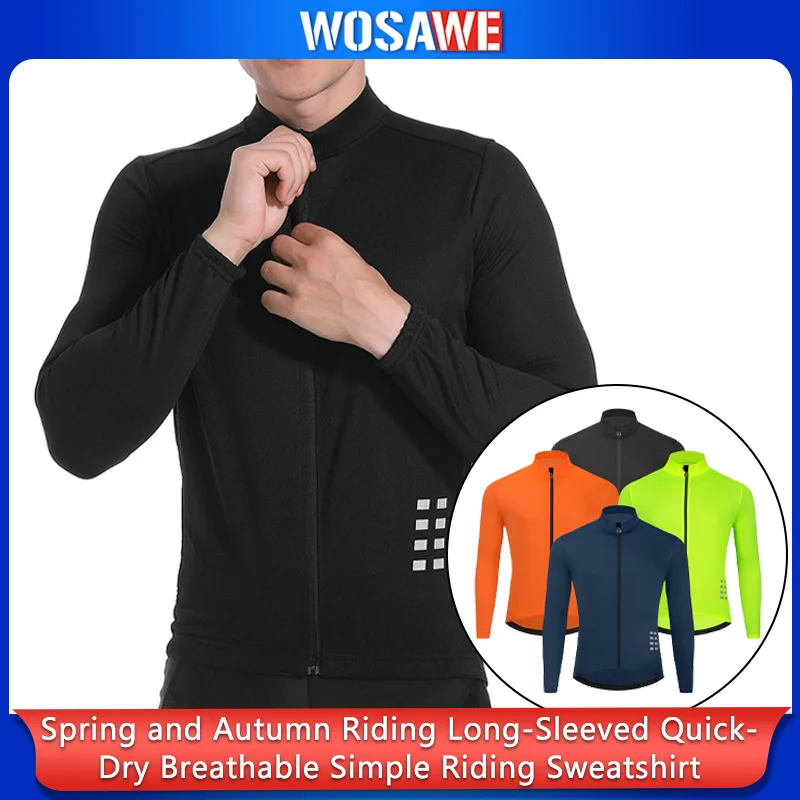 WOSAWE Spring and Autumn Cycling Long Sleeve Quick-Dry Breathable Solid Color Simple Top Road Bike Cycling Jersey
WOSAWE Spring and Autumn Cycling Long Sleeve Quick-Dry Breathable Solid Color Simple Top Road Bike Cycling Jersey