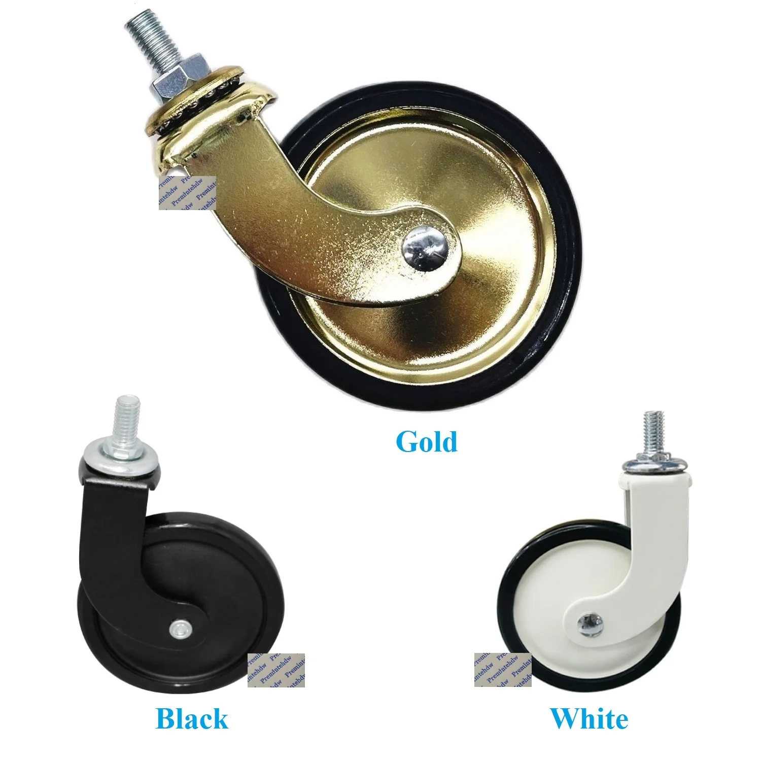 4Pcs 3" Swivel Caster Wheels With M8 Thread Stem For Serving Cart Utility Trolley
4Pcs 3" Swivel Caster Wheels With M8 Thread Stem For Serving Cart Utility Trolley