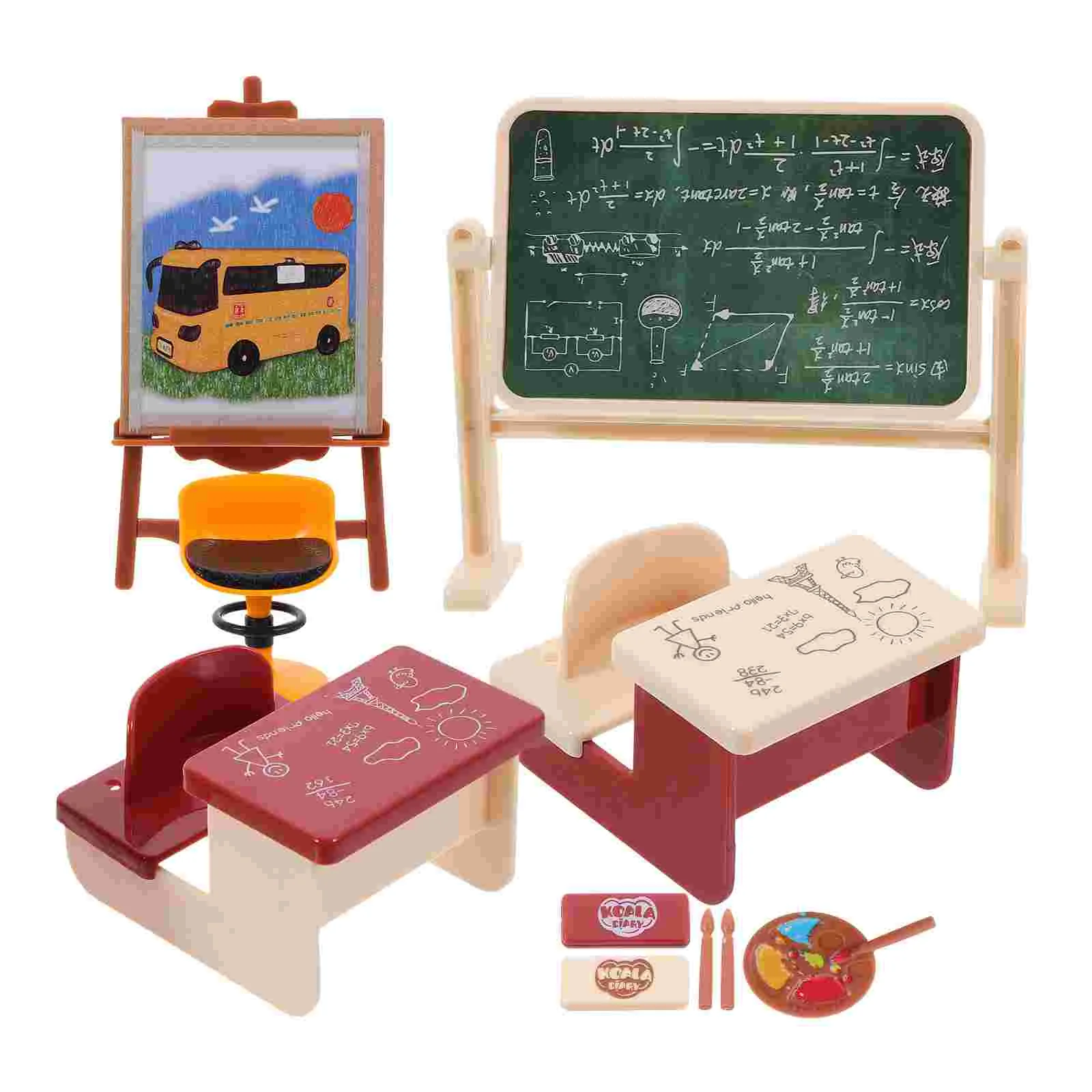 1 Set Miniature Classroom Kit Desk Mini Chalkboard Educational Toys Miniature Classroom Supplies Mini House Decor Craft 
1 Set Miniature Classroom Kit Desk Mini Chalkboard Educational Toys Miniature Classroom Supplies Mini House Decor Craft