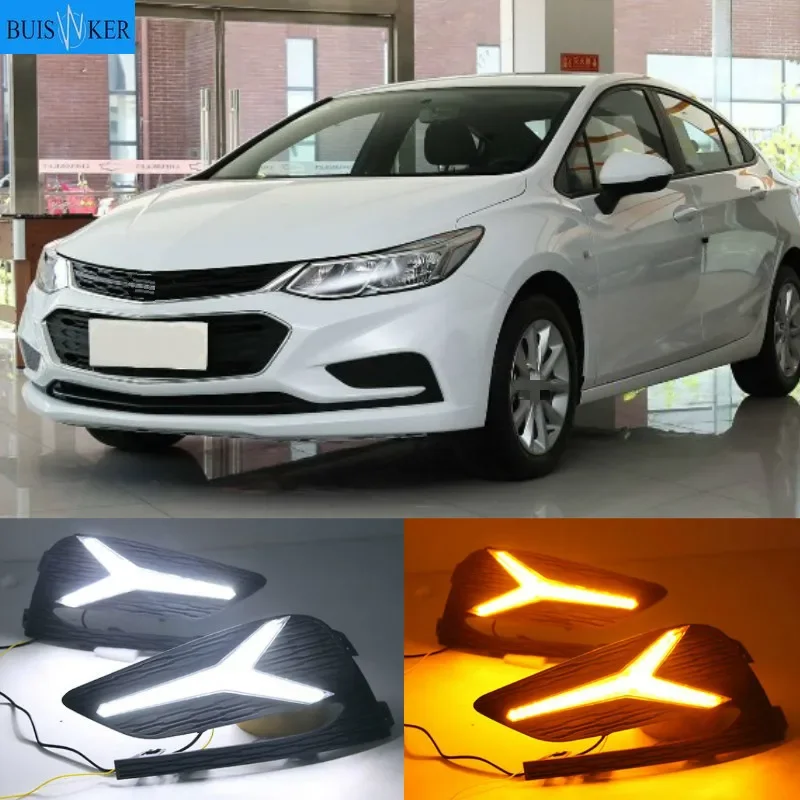 2Pcs DRL For Chevrolet Cruze 2016 2017 2018 Daytime Running Lights fog lamp cover headlight 12V Daylight signal for Chevy
2Pcs DRL For Chevrolet Cruze 2016 2017 2018 Daytime Running Lights fog lamp cover headlight 12V Daylight signal for Chevy