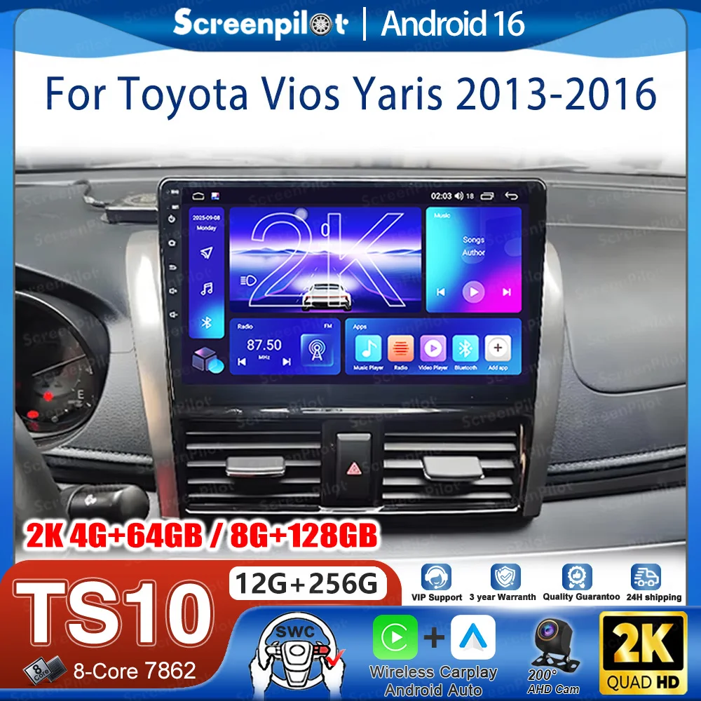 Автомагнитола Android 16 для Toyota Vios Yaris 2013-2016, мультимедийный видеоплеер, GPS-навигация, сенсорный экран, Bluetooth
Автомагнитола Android 16 для Toyota Vios Yaris 2013-2016, мультимедийный видеоплеер, GPS-навигация, сенсорный экран, Bluetooth
