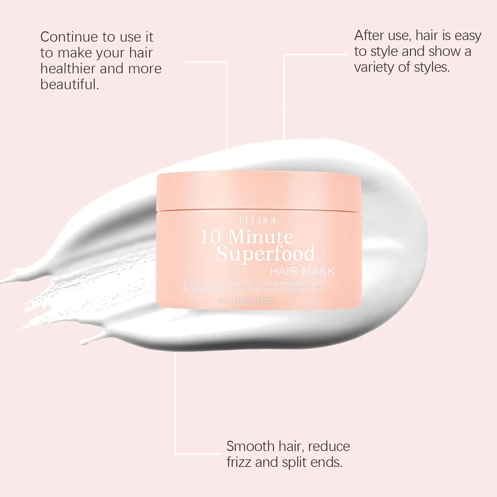 EELHOE Hair Nourish Conditioner Deep Hydrate Eliminate Frizz Reduce Dandruff Moisturize Scalp Reduce Loss Hair Cares Conditioner
EELHOE Hair Nourish Conditioner Deep Hydrate Eliminate Frizz Reduce Dandruff Moisturize Scalp Reduce Loss Hair Cares Conditioner