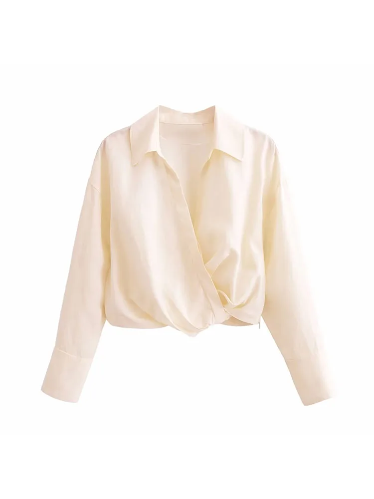 2024 New Women's Clothing European and American Style Fashion Solid Color Casual French Knot Shirt Tops
2024 New Women's Clothing European and American Style Fashion Solid Color Casual French Knot Shirt Tops