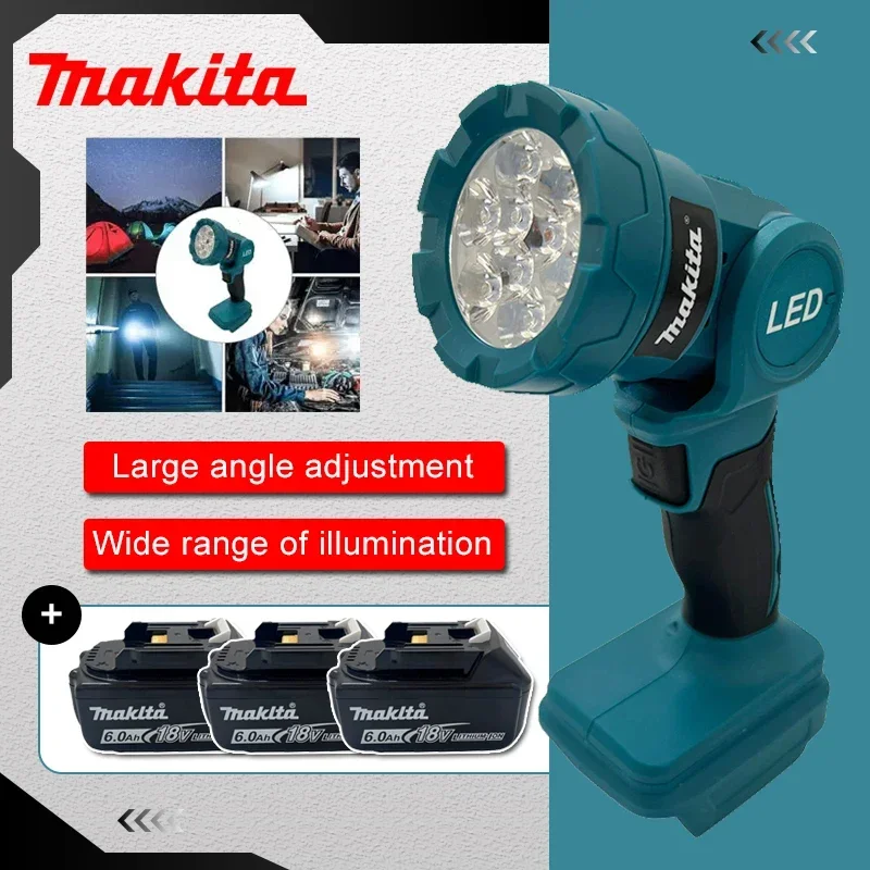 Аккумуляторный светодиодный рабочий фонарь Makita, перезаряжаемый фонарик, 18В, электроинструмент, для использования в помещении и на улице, ночной прожектор, инструмент для поиска
Аккумуляторный светодиодный рабочий фонарь Makita, перезаряжаемый фонарик, 18В, электроинструмент, для использования в помещении и на улице, ночной прожектор, инструмент для поиска
