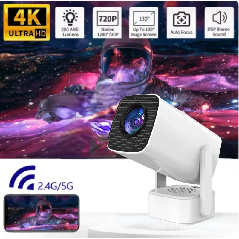 HT13 Smart Mini Projector Android 11 WiFi6 Support 4K 1080P BT5.0 Projector 1280*720P Home Cinema Portable Projector
HT13 Smart Mini Projector Android 11 WiFi6 Support 4K 1080P BT5.0 Projector 1280*720P Home Cinema Portable Projector