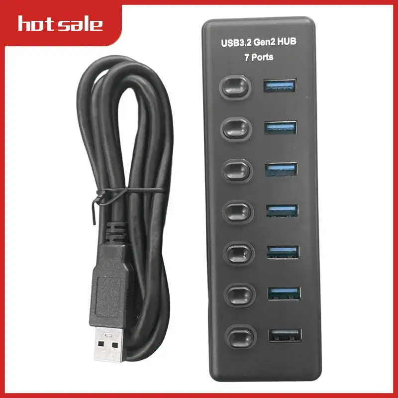 VVNB-7 Port USB3.2 Gen2 HUB 10Gbps USB 3.0 Hub With Individual Switch Control LED Indicator With Power Adapter US Plug
VVNB-7 Port USB3.2 Gen2 HUB 10Gbps USB 3.0 Hub With Individual Switch Control LED Indicator With Power Adapter US Plug