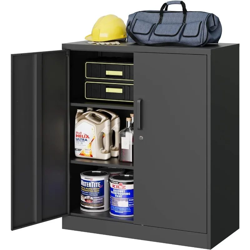 MIIIKO Metal Storage Cabinet with Locking Doors, 2-Door Storage Locker with 2 Shelves, Black Metal Cabinet with Lock for Home Of
MIIIKO Metal Storage Cabinet with Locking Doors, 2-Door Storage Locker with 2 Shelves, Black Metal Cabinet with Lock for Home Of