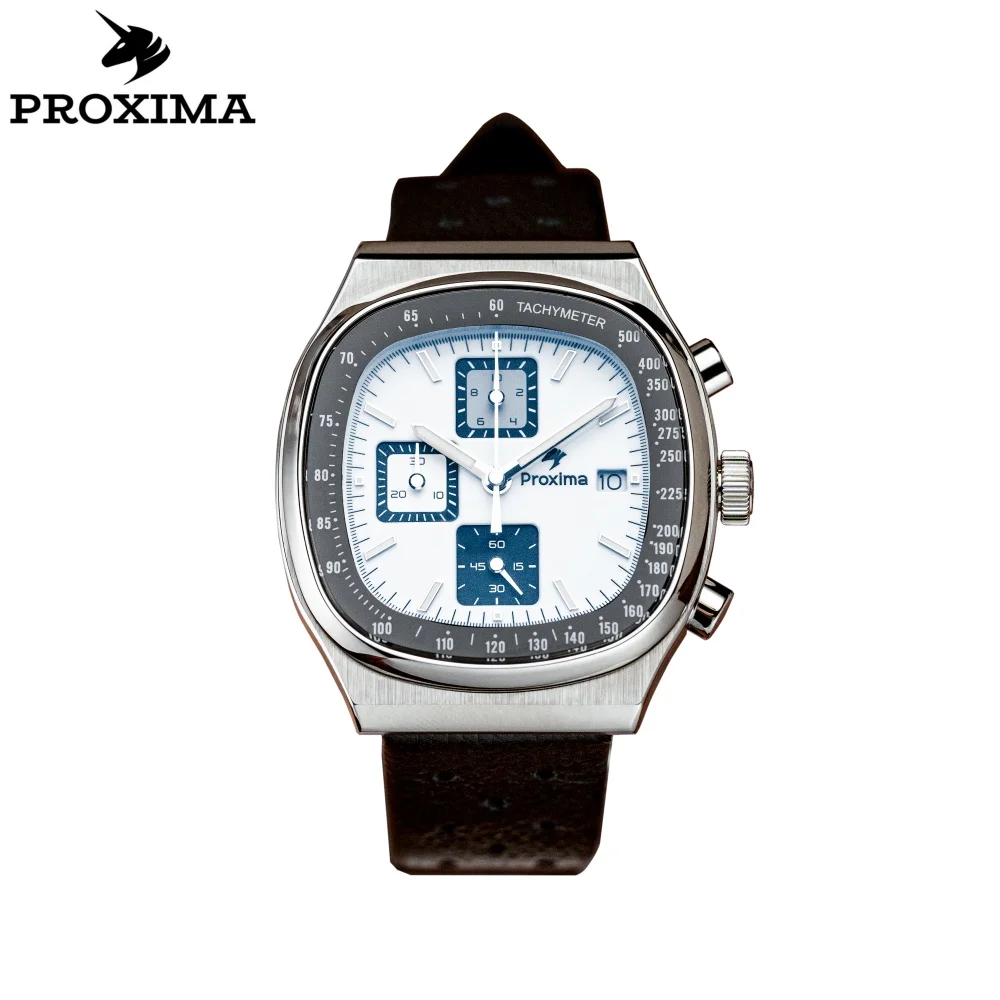 Proxima PX1707-1AB 2024 Retro Square Quartz Chronograph Man Watches Sapphire Glass White Enamel Dial Fashion Wristwatch for Men
Proxima PX1707-1AB 2024 Retro Square Quartz Chronograph Man Watches Sapphire Glass White Enamel Dial Fashion Wristwatch for Men