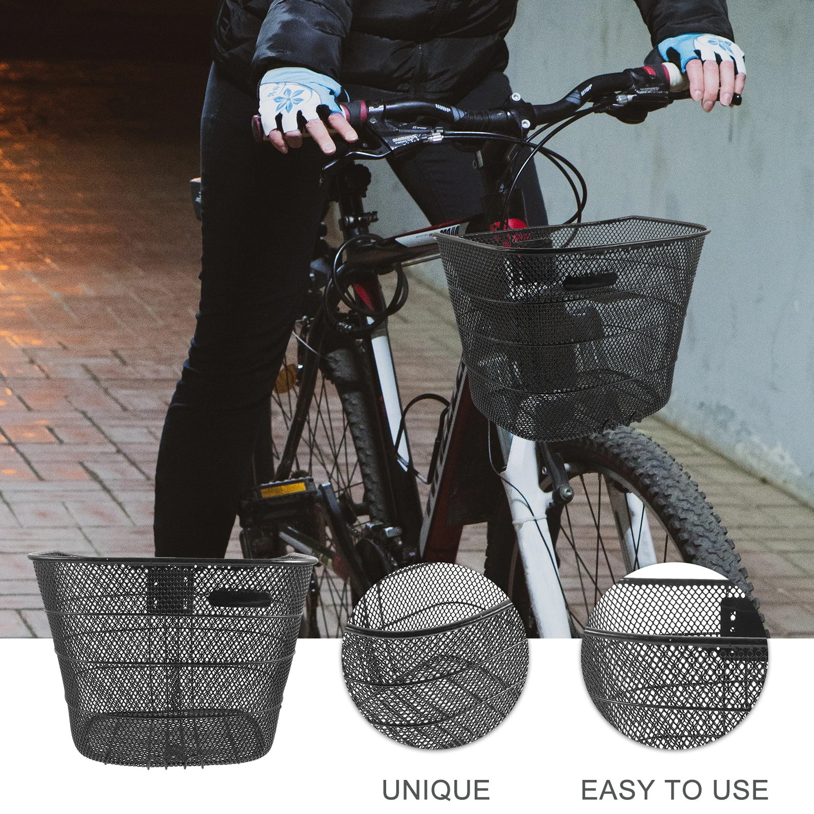 Rear Bike Baskets Bicycle Handlebar Metal Storage Large Capacity Detachable Front Sturdy Durable Fits Most Bikes Easy Install 
Rear Bike Baskets Bicycle Handlebar Metal Storage Large Capacity Detachable Front Sturdy Durable Fits Most Bikes Easy Install