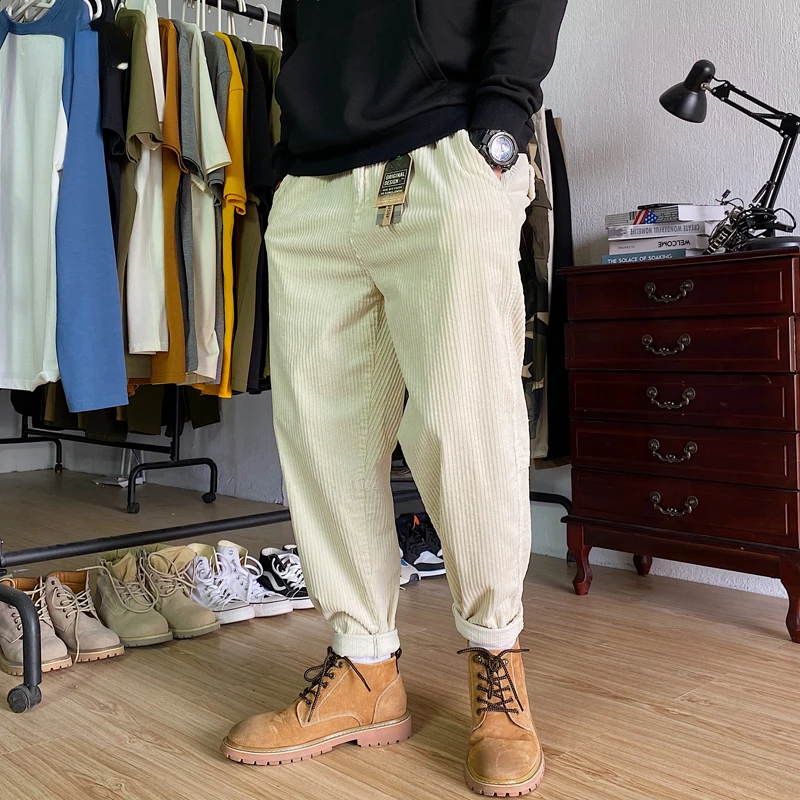 Spring Autumn Japanese Streetwear Corduroy Casual Trousers Fashion Trends Cargo Pants Men Clothing Harajuku Sweatpants Male
Spring Autumn Japanese Streetwear Corduroy Casual Trousers Fashion Trends Cargo Pants Men Clothing Harajuku Sweatpants Male