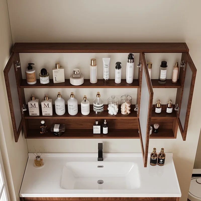 Walnut Color Medieval Style with Light Alone Bathroom Wall Type with Light Intelligent Defogging
Walnut Color Medieval Style with Light Alone Bathroom Wall Type with Light Intelligent Defogging