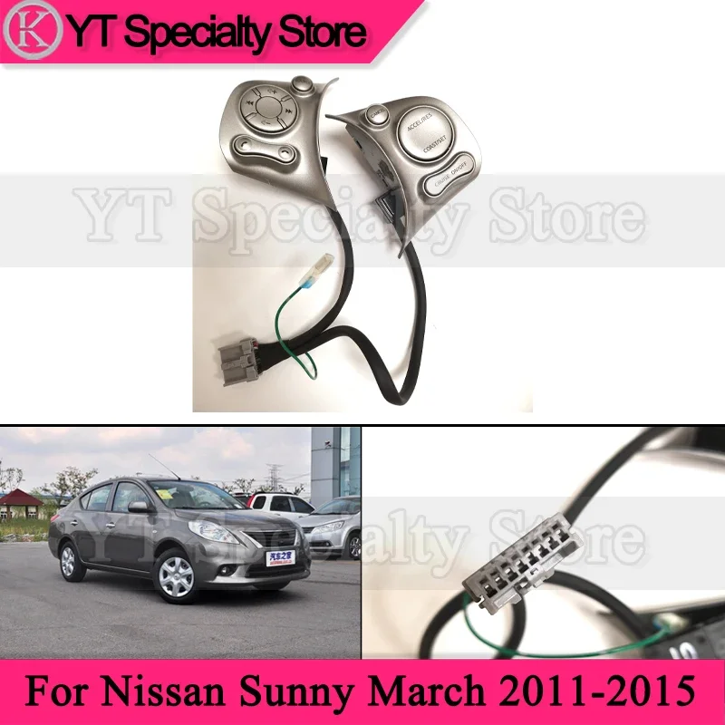 Kamshing Multifunction Steering Wheel Button For Nissan Sunny/March 2011-2015 Audio Button Audio Bluetooth Cruise Control Switch
Kamshing Multifunction Steering Wheel Button For Nissan Sunny/March 2011-2015 Audio Button Audio Bluetooth Cruise Control Switch