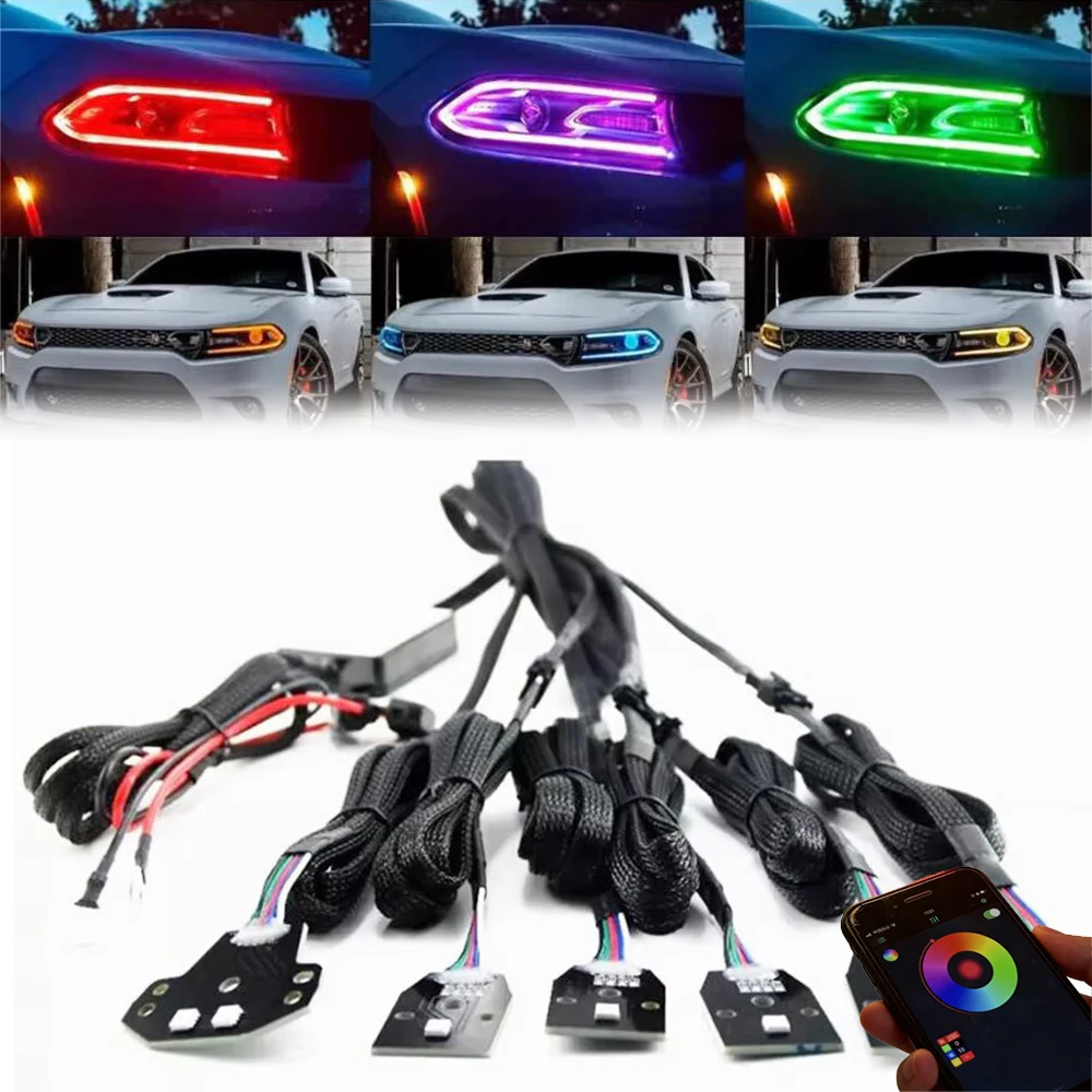 1SET RGBW Color Change DRL Boards for Dodge Charger 2015-2018 halo Ring Daytime Running Light LED Boards Car Accessories
1SET RGBW Color Change DRL Boards for Dodge Charger 2015-2018 halo Ring Daytime Running Light LED Boards Car Accessories