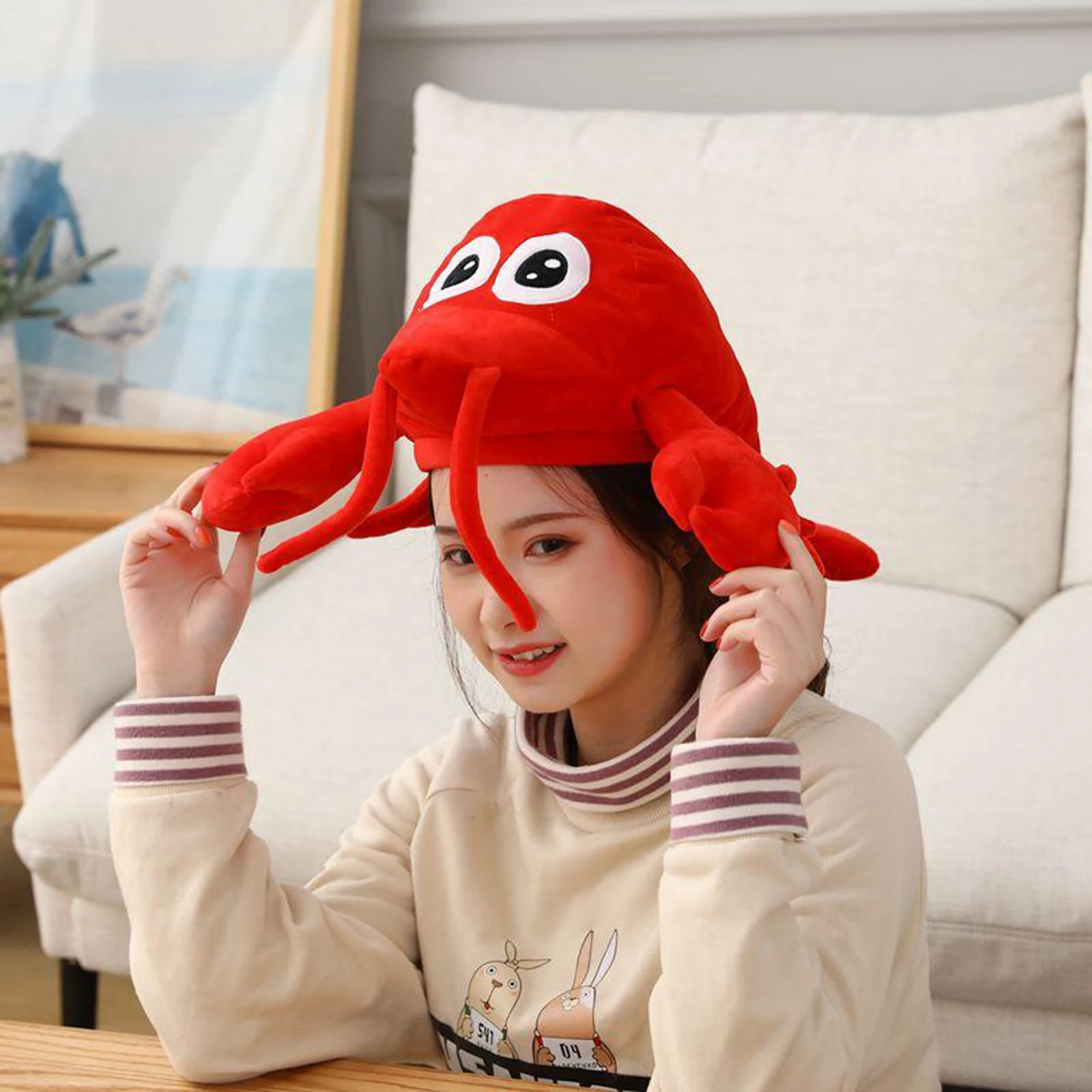 Comfortable Hood Lobster Hats Costume Hats Warm Soft Cozy Headdress Photographic Headwear
Comfortable Hood Lobster Hats Costume Hats Warm Soft Cozy Headdress Photographic Headwear