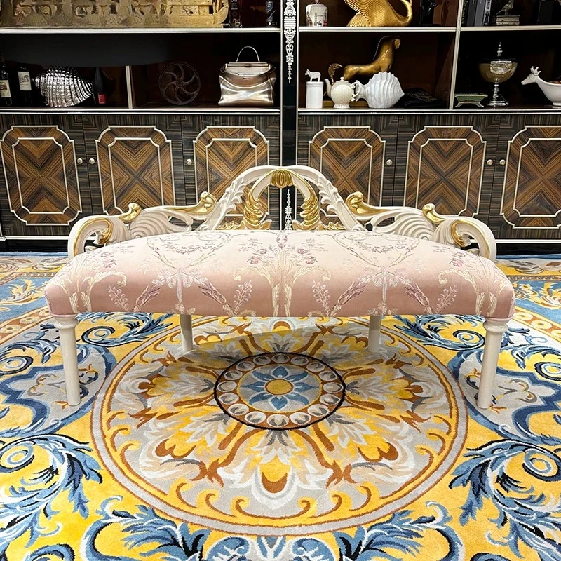 French end stool, European fabric beauty couch, new embroidery recliner, lazy chair, bedroom shoe changing stool
French end stool, European fabric beauty couch, new embroidery recliner, lazy chair, bedroom shoe changing stool