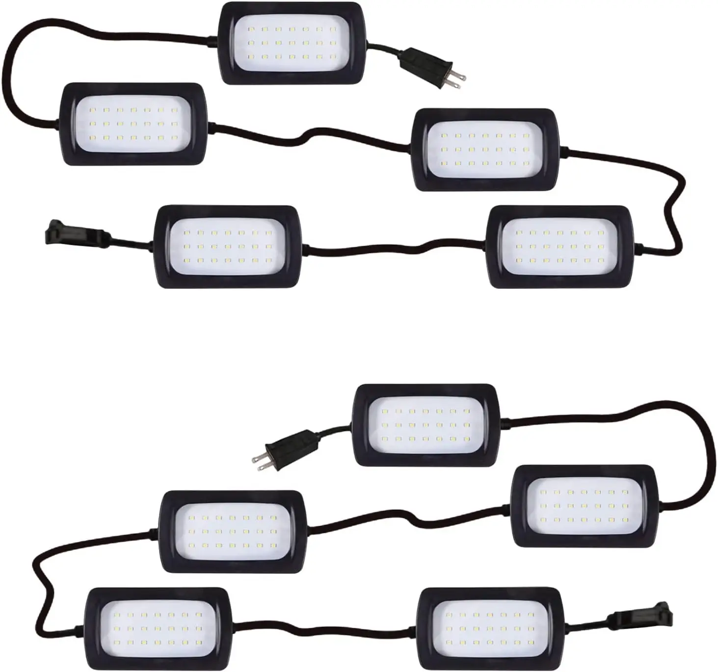 50FT LED String Work Light 85W 8000LM Waterproof Construction Lights Linkable Temporary Lighting Outdoor Indoor (5 Heads) 2 Pack
50FT LED String Work Light 85W 8000LM Waterproof Construction Lights Linkable Temporary Lighting Outdoor Indoor (5 Heads) 2 Pack