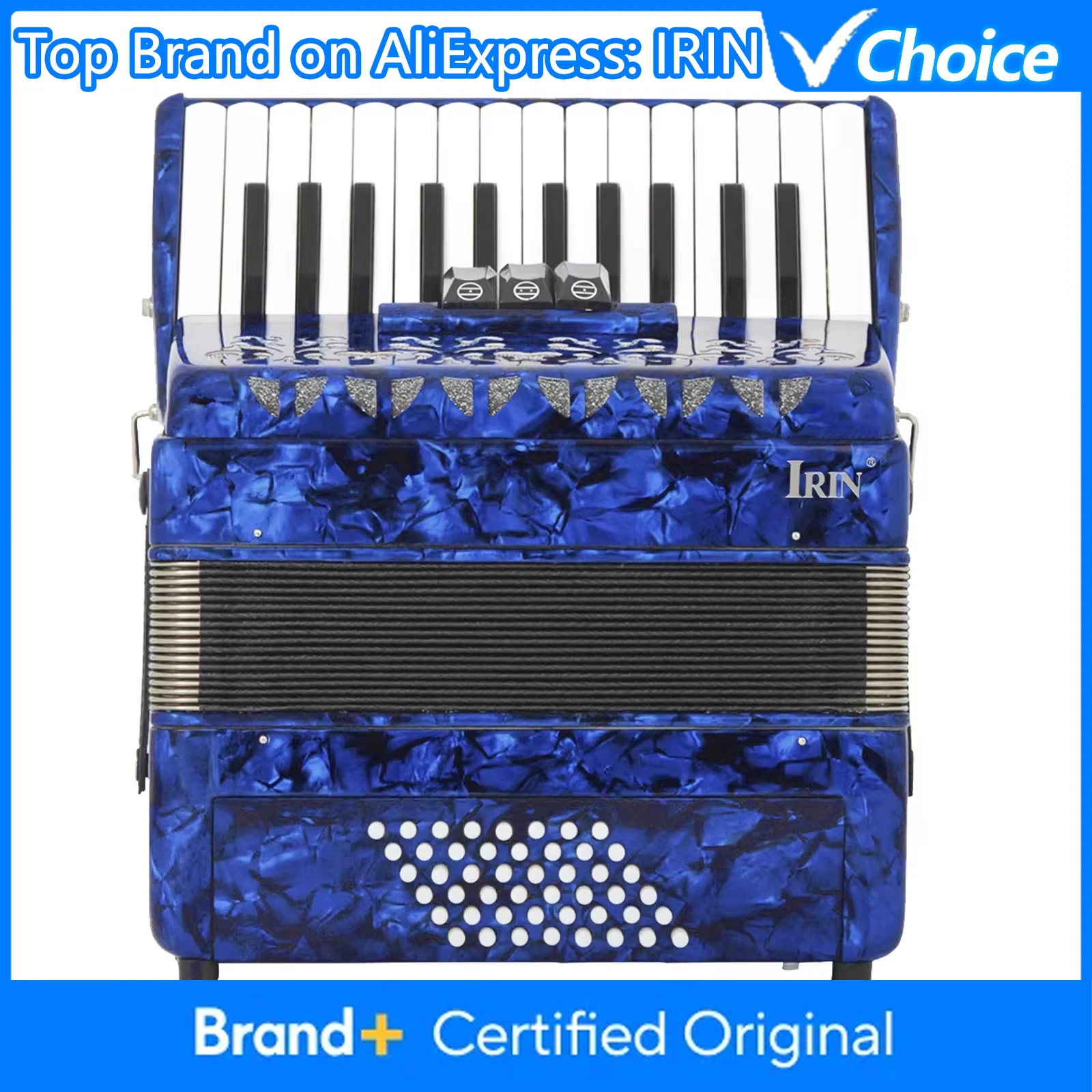 IRIN AR-40 Accordion 48 Bass 26 Keys With Accordion Bag Professional Keyboard Instruments Accordion For Teaching Performance
IRIN AR-40 Accordion 48 Bass 26 Keys With Accordion Bag Professional Keyboard Instruments Accordion For Teaching Performance