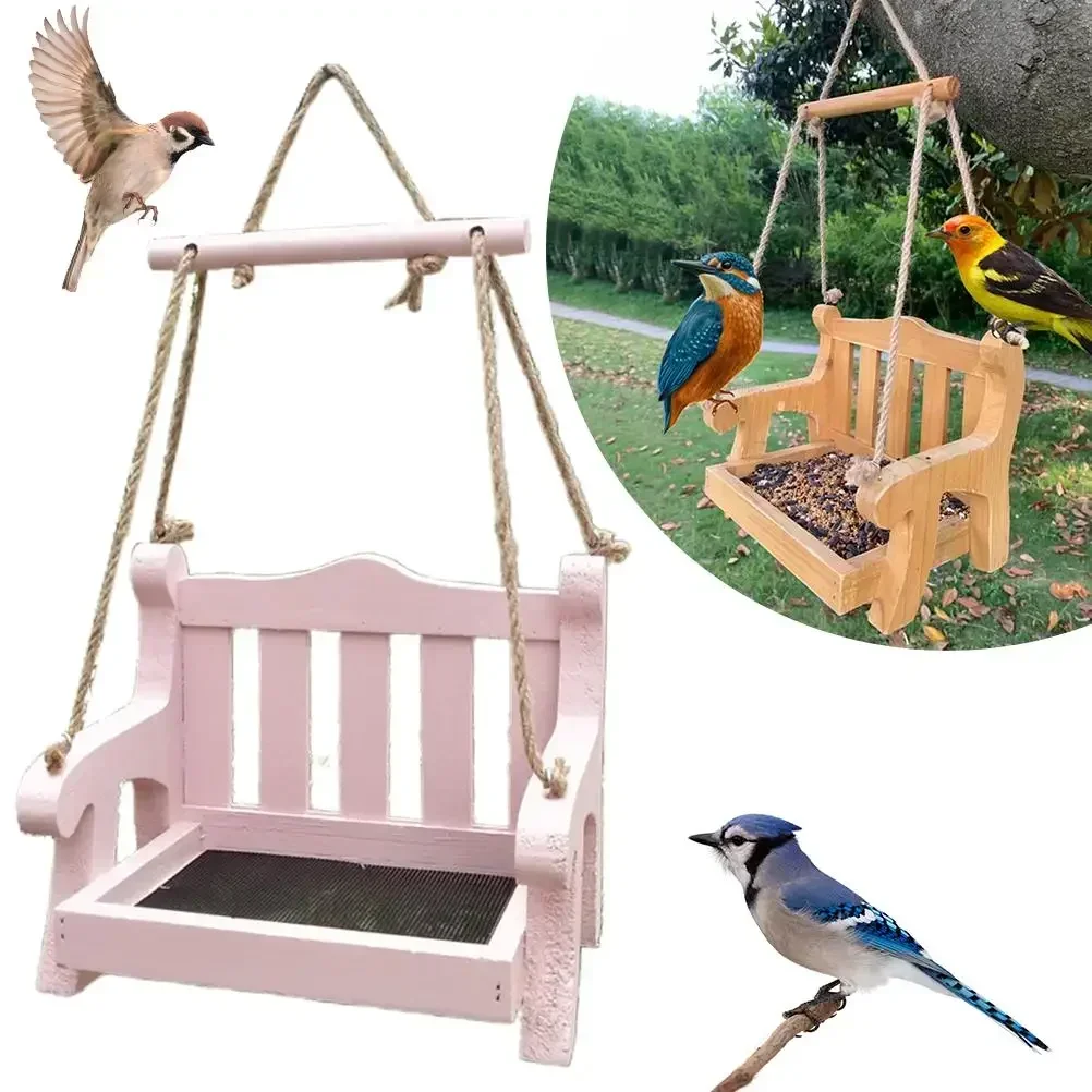 Wooden Bird Feeder, Swing Feeding Chair Hanging Outdoor For Garden Tree Windowsill 24x14x43cm
Wooden Bird Feeder, Swing Feeding Chair Hanging Outdoor For Garden Tree Windowsill 24x14x43cm