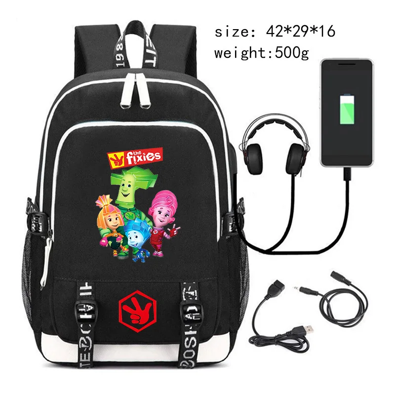 The Fixies Printed Large Capacity Backpack for Students School Bags Men Travel Knapsack Usb Charging Teenager Outdoor Rucksack
The Fixies Printed Large Capacity Backpack for Students School Bags Men Travel Knapsack Usb Charging Teenager Outdoor Rucksack