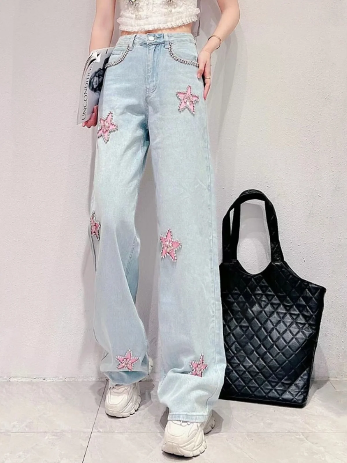 Женские синие мешковатые джинсы со звездами Y2k, винтажные джинсовые брюки в стиле Харадзюку, джинсы в японском стиле 2000-х годов, брюки в стиле гранж, одежда больших размеров 2025
Женские синие мешковатые джинсы со звездами Y2k, винтажные джинсовые брюки в стиле Харадзюку, джинсы в японском стиле 2000-х годов, брюки в стиле гранж, одежда больших размеров 2025