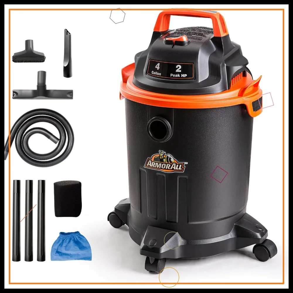 4 Gallon Wet/Dry Vac 2.0 Peak HP Shop Vacuum with Nozzles & Brush, Black/Orange
4 Gallon Wet/Dry Vac 2.0 Peak HP Shop Vacuum with Nozzles & Brush, Black/Orange