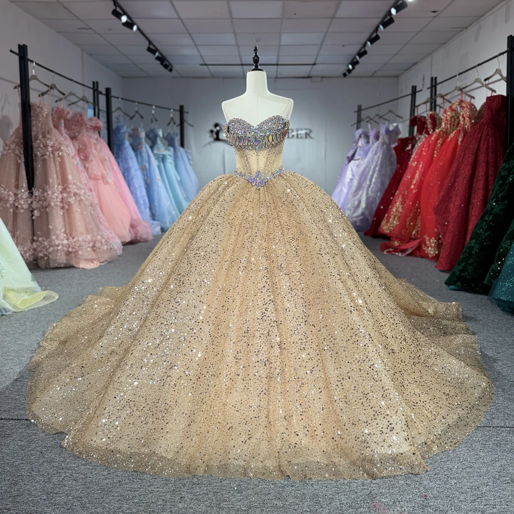 Quinceanera Dresses Sleeveless Beaded Tassles Birthday Party Gowns Vestidos De 15 Anos Court Train Customized Lace Up Back
Quinceanera Dresses Sleeveless Beaded Tassles Birthday Party Gowns Vestidos De 15 Anos Court Train Customized Lace Up Back