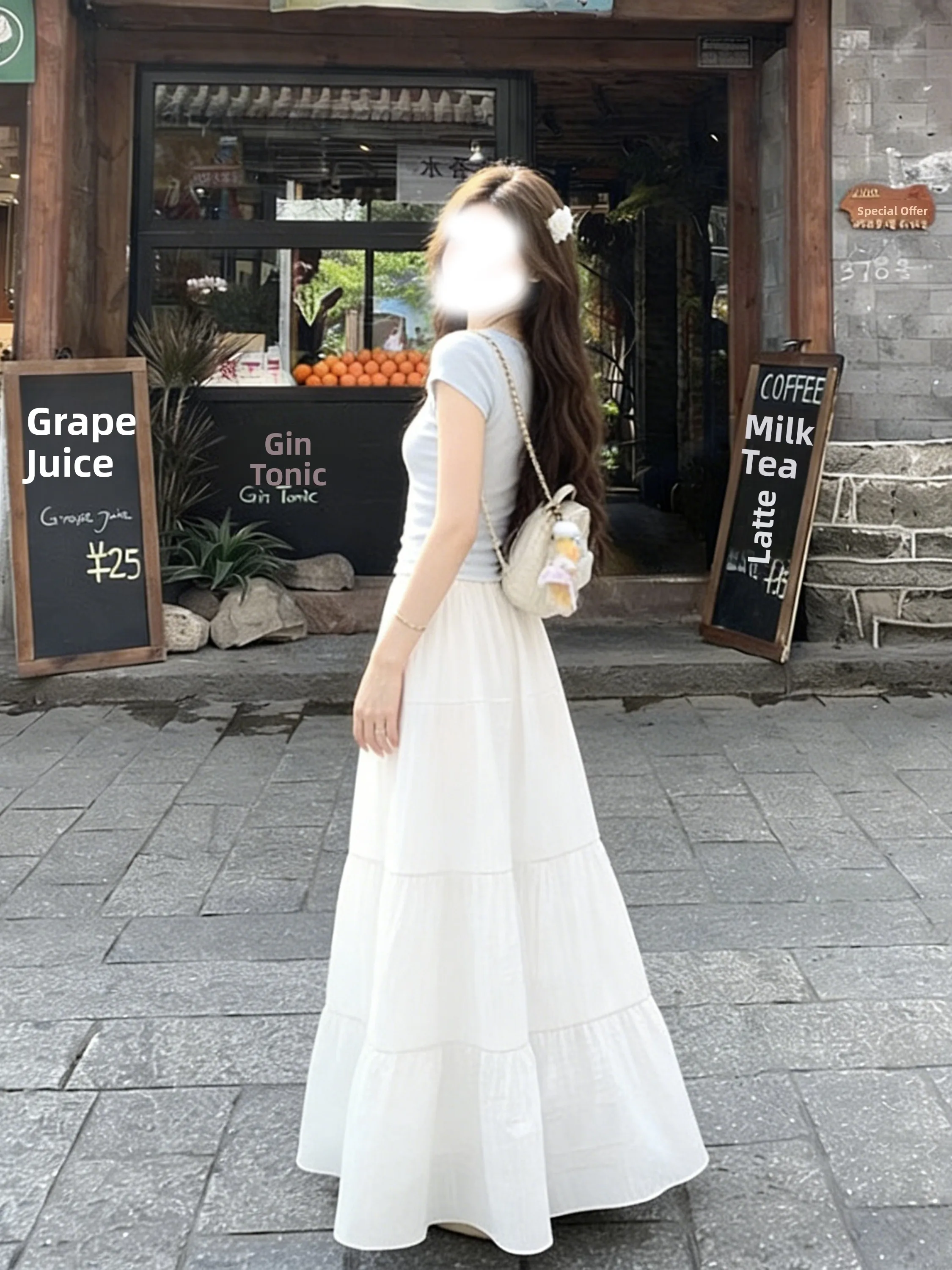 White Pleated A-Line Skirt Women's Summer New Style Slimming Full Skirt Elastic Waist Half-length Skirt Korean Style Commute
White Pleated A-Line Skirt Women's Summer New Style Slimming Full Skirt Elastic Waist Half-length Skirt Korean Style Commute