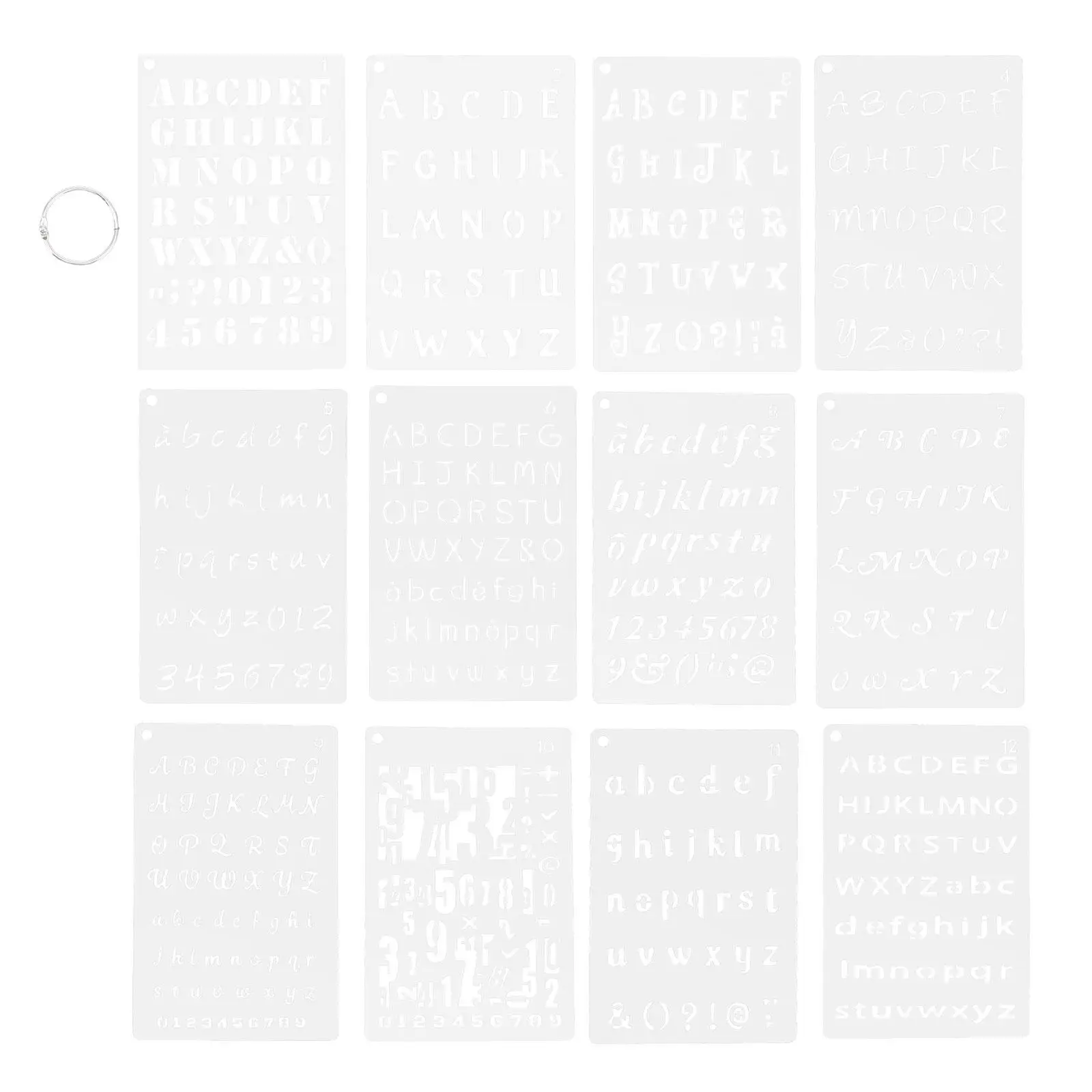 12 Pcs Painting Stencils Reusable Pet Templates Kids Letter Number Drawing Molds Craft Projects Scrapbooking Gifts Bookmarks
12 Pcs Painting Stencils Reusable Pet Templates Kids Letter Number Drawing Molds Craft Projects Scrapbooking Gifts Bookmarks