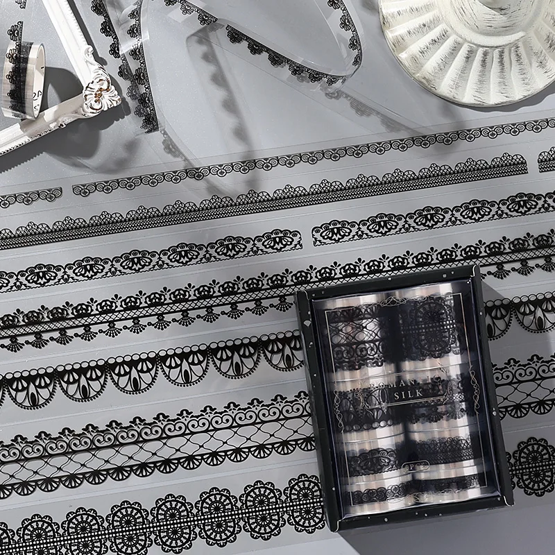 4 рулона, черно-белая кружевная лента Васи, набор декоративных наклеек для скрапбукинга, маскировочные ленты для DIY, планировщик, журнал, канцелярские принадлежности
4 рулона, черно-белая кружевная лента Васи, набор декоративных наклеек для скрапбукинга, маскировочные ленты для DIY, планировщик, журнал, канцелярские принадлежности
