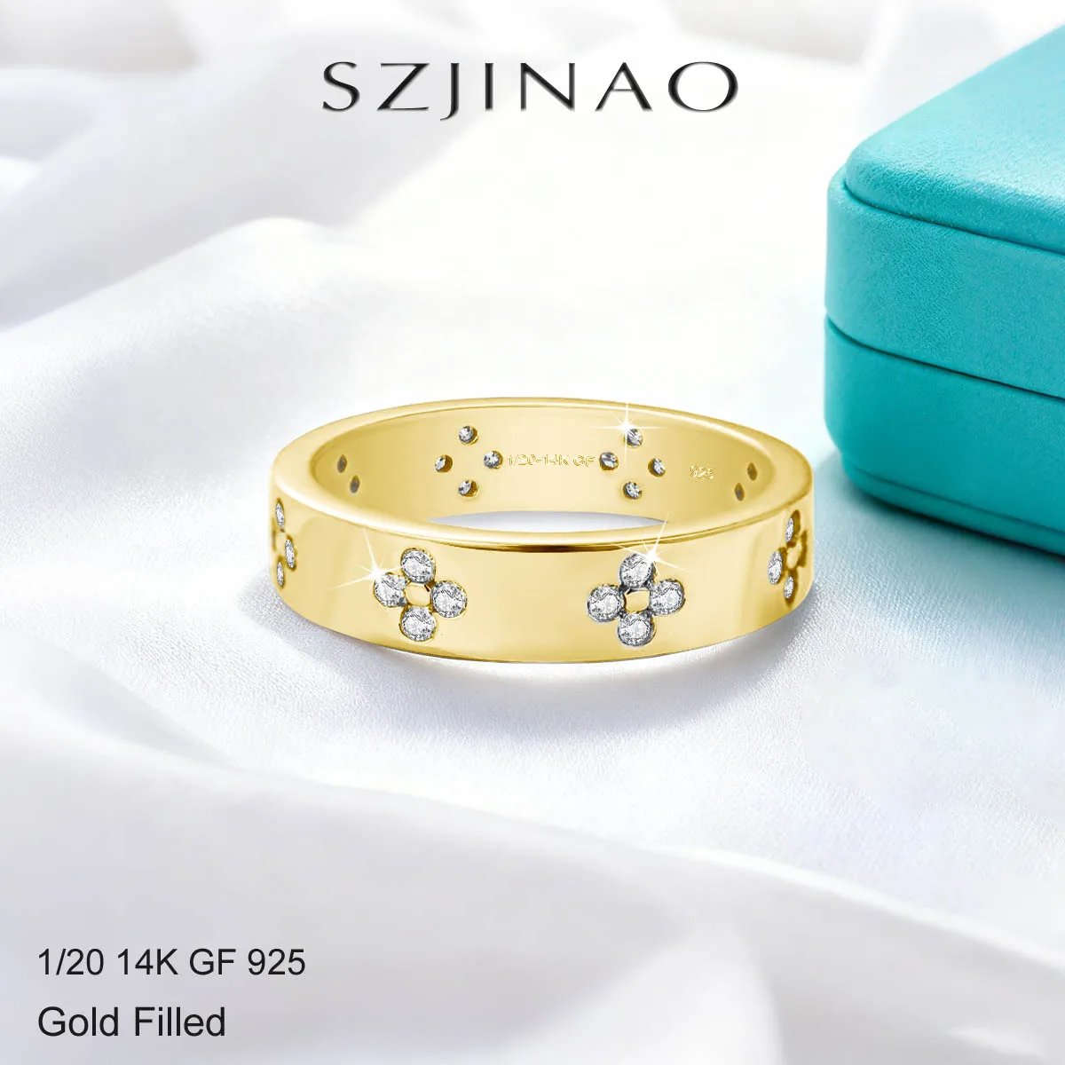 Кольцо с муассанитом «Счастливый четырехлистный клевер» из 14-каратного золота, дизайн тяжелой промышленности, унисекс, минималистичные повседневные эффектные ювелирные изделия для женщин
Кольцо с муассанитом «Счастливый четырехлистный клевер» из 14-каратного золота, дизайн тяжелой промышленности, унисекс, минималистичные повседневные эффектные ювелирные изделия для женщин