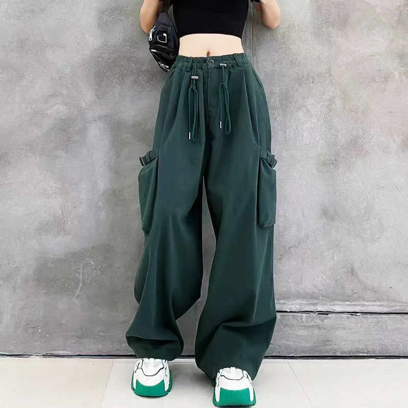 Streetwear Pockets Solid Color Loose High Waist Straight Sports Pants for Women Korean Women's Clothes Trousers Wide Leg 2023
Streetwear Pockets Solid Color Loose High Waist Straight Sports Pants for Women Korean Women's Clothes Trousers Wide Leg 2023