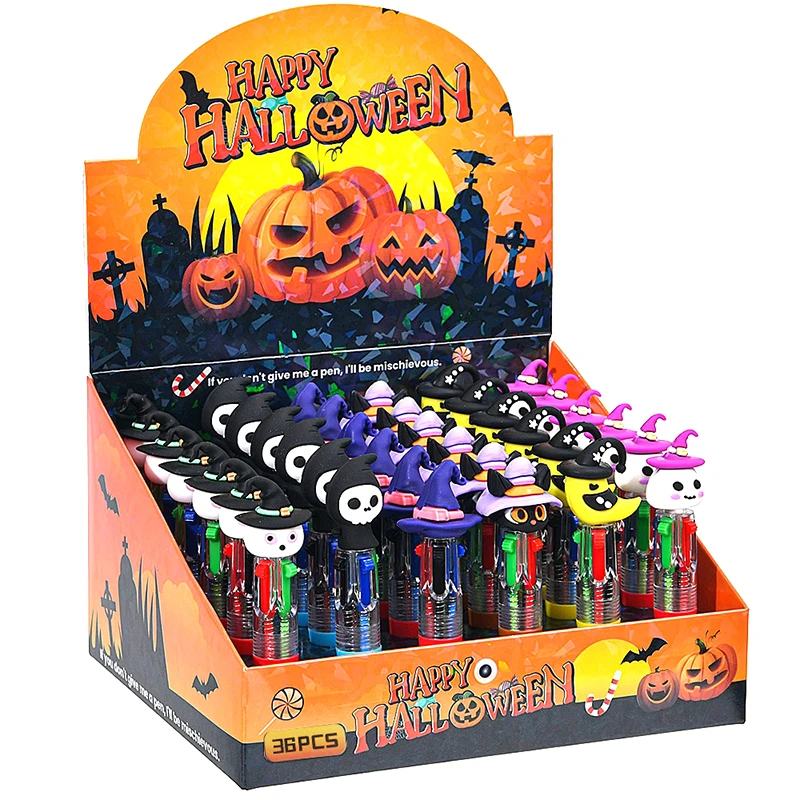 Мини-ручка для Хэллоуина, четырехцветная шариковая ручка, выдвижная ручка-роллер, милая мультяшная ручка с 4 цветами, подарок для школьников, канцелярские принадлежности
Мини-ручка для Хэллоуина, четырехцветная шариковая ручка, выдвижная ручка-роллер, милая мультяшная ручка с 4 цветами, подарок для школьников, канцелярские принадлежности