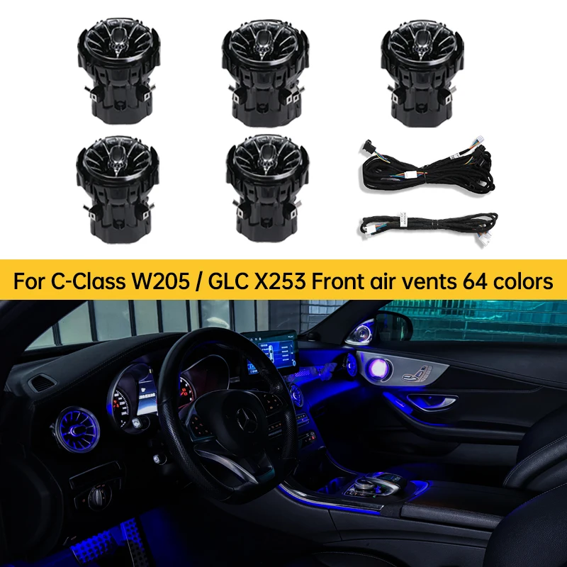 64 Colors Air Vent Ambient Light For Mercedes-Benz W205 X253 W213 W177 W206 W222 Vents Turbine Air Condition Venter LED Lights
64 Colors Air Vent Ambient Light For Mercedes-Benz W205 X253 W213 W177 W206 W222 Vents Turbine Air Condition Venter LED Lights