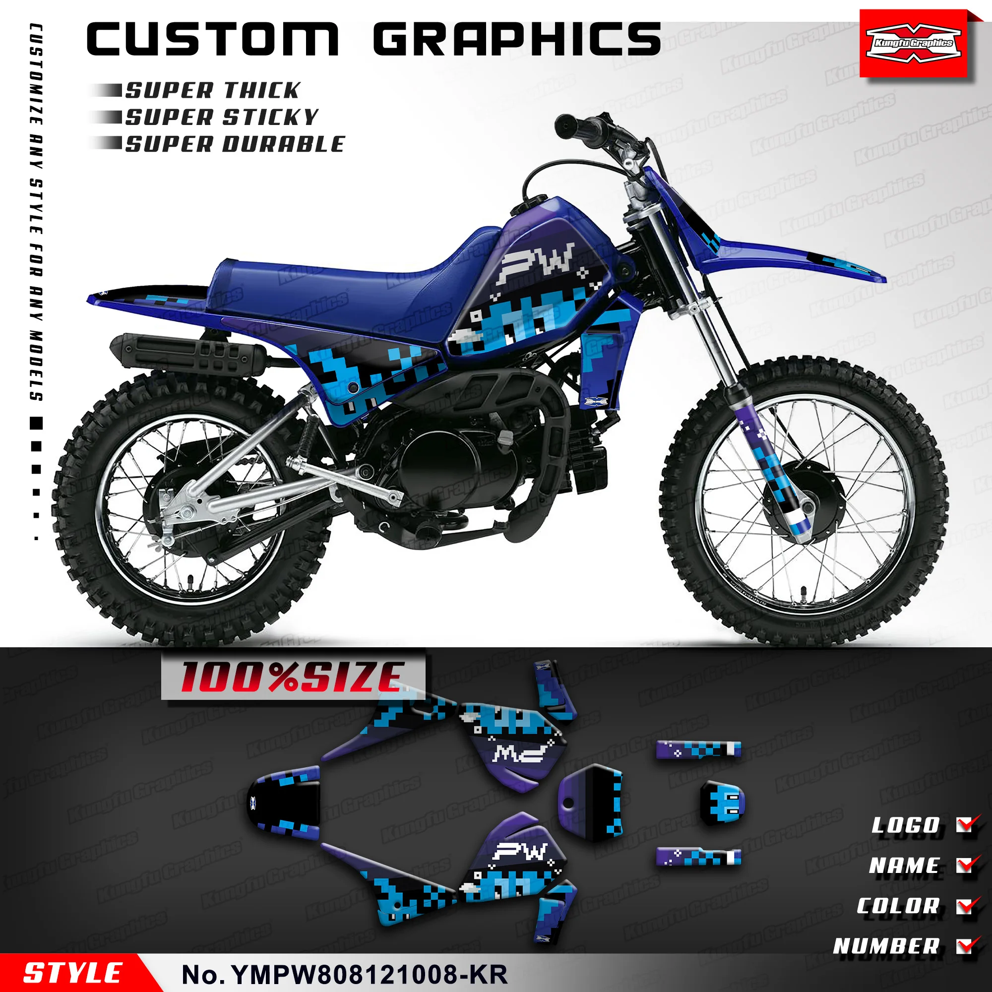 KUNGFU GRAPHICS Racing Graphics Stickers Complete for Yamaha PW80 PW 80 Piwi80 Piwi 80,Accessories, YMPW808121008-KR
KUNGFU GRAPHICS Racing Graphics Stickers Complete for Yamaha PW80 PW 80 Piwi80 Piwi 80,Accessories, YMPW808121008-KR