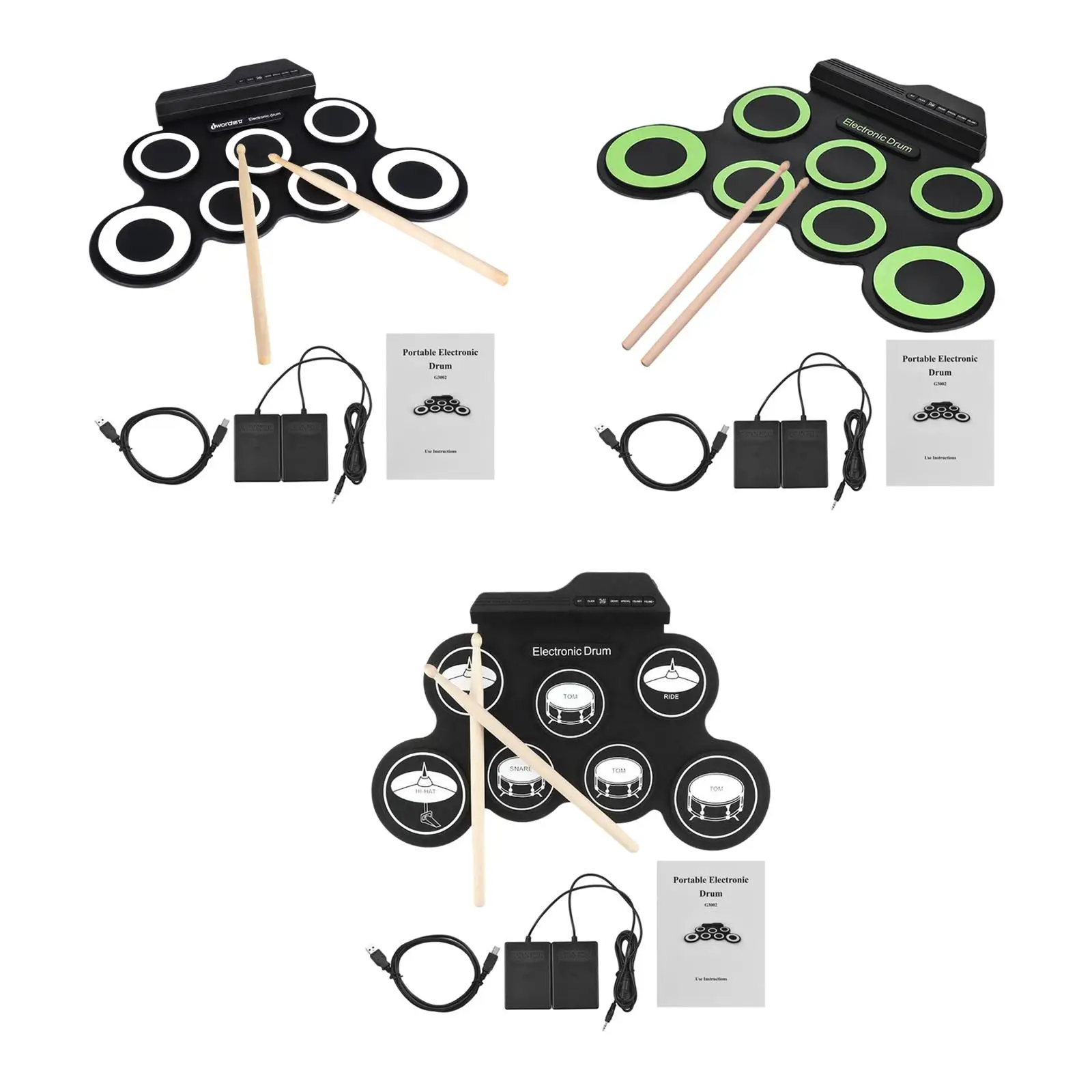 Roll up Drum Set Lightweight with Drumsticks Professional Portable Electronic
Roll up Drum Set Lightweight with Drumsticks Professional Portable Electronic