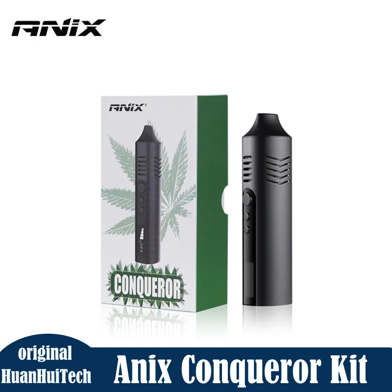 Оригинальный комплект испарителя Anix Conqueror для сухой травы, батарея 2200 мАч, керамическая тепловая камера с OLED-экраном, вейп, электронная сигарета, ручка 
Оригинальный комплект испарителя Anix Conqueror для сухой травы, батарея 2200 мАч, керамическая тепловая камера с OLED-экраном, вейп, электронная сигарета, ручка