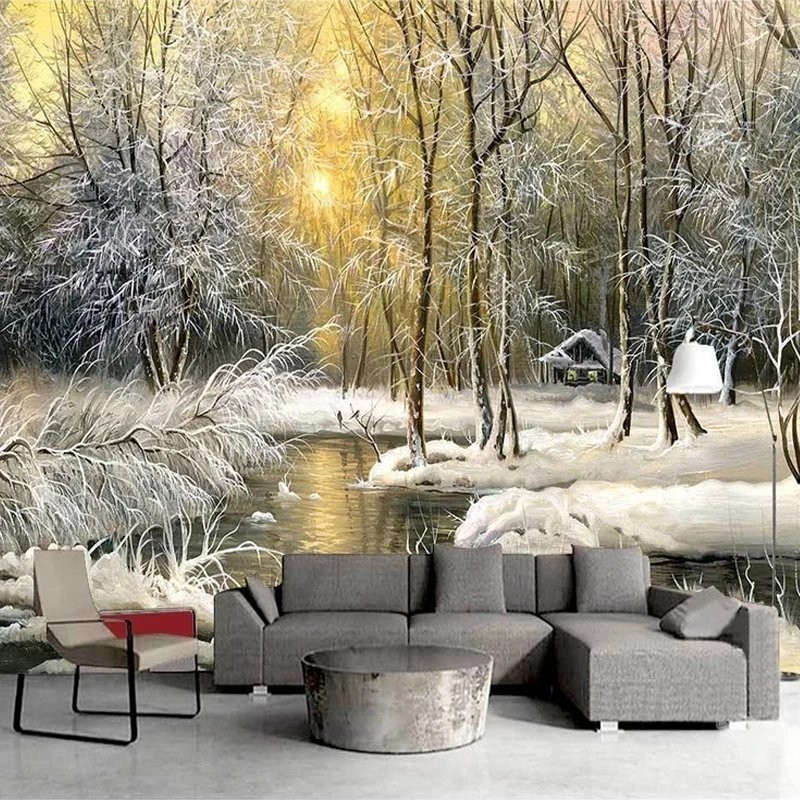 Custom Mural Wallpaper 3D Snow Landscape Romantic Forest Painting Living room sofa TV background wall bedroom restaurant tree 8d
Custom Mural Wallpaper 3D Snow Landscape Romantic Forest Painting Living room sofa TV background wall bedroom restaurant tree 8d