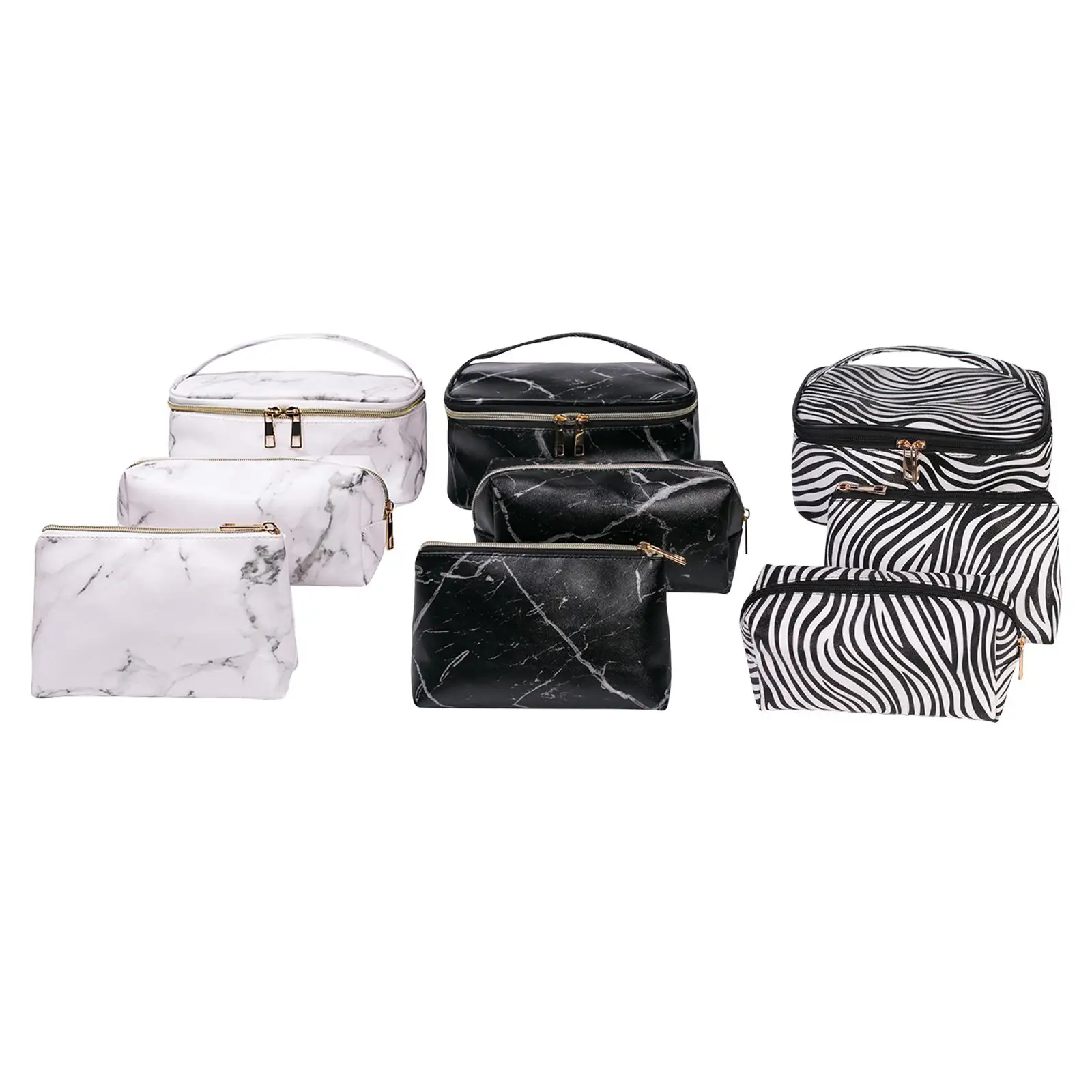 3 Pieces Waterproof Cosmetic Bags Makeup Bag with Zipper Makeup Organizer PU Leather for Travel Women Girls Gifts
3 Pieces Waterproof Cosmetic Bags Makeup Bag with Zipper Makeup Organizer PU Leather for Travel Women Girls Gifts