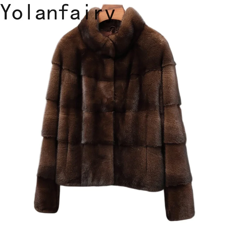 YOLANFAIRY Куртки из натурального норкового меха для женщин, зимние короткие шубы с воротником-стойкой, женские модные шубы из натурального норкового меха
YOLANFAIRY Куртки из натурального норкового меха для женщин, зимние короткие шубы с воротником-стойкой, женские модные шубы из натурального норкового меха