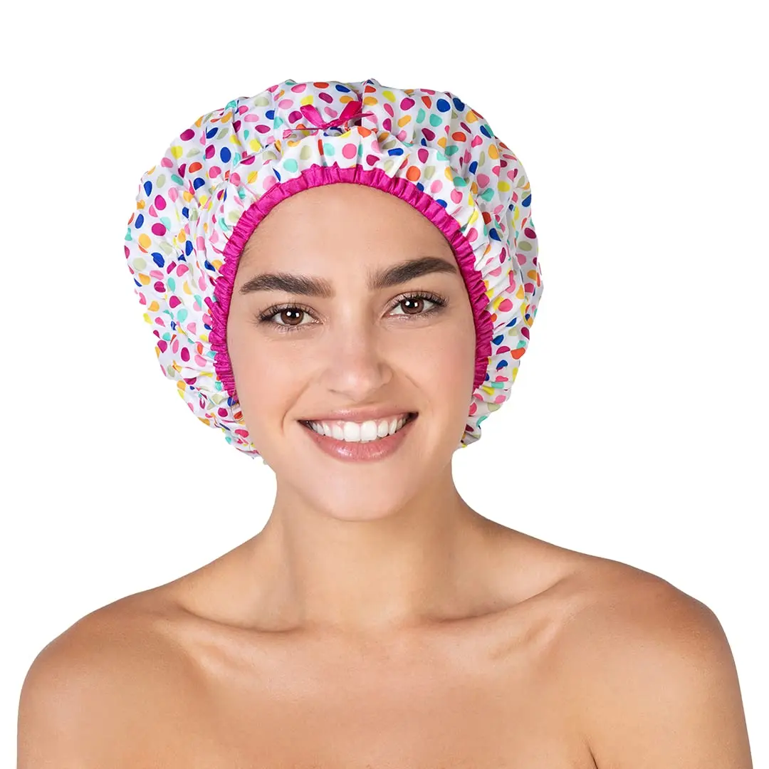 Reusable Shower Cap & Bath Cap & Lined, Oversized Waterproof Shower Caps Large Designed for all Hair Lengths
Reusable Shower Cap & Bath Cap & Lined, Oversized Waterproof Shower Caps Large Designed for all Hair Lengths