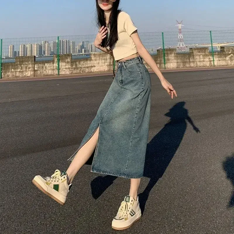 Fashion High Waisted Denim Spring Autumn 2025 New Dress Korean Version Loose And Versatile A-line Women's Mid To Long Skirt Girl
Fashion High Waisted Denim Spring Autumn 2025 New Dress Korean Version Loose And Versatile A-line Women's Mid To Long Skirt Girl