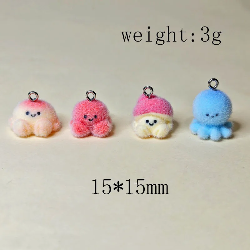20pcs 3D Flocking Resin Cute Marine Animals Cartoon Animal Charms For Keychain Necklace Earrings Making DIY Jewelry Accessories
20pcs 3D Flocking Resin Cute Marine Animals Cartoon Animal Charms For Keychain Necklace Earrings Making DIY Jewelry Accessories