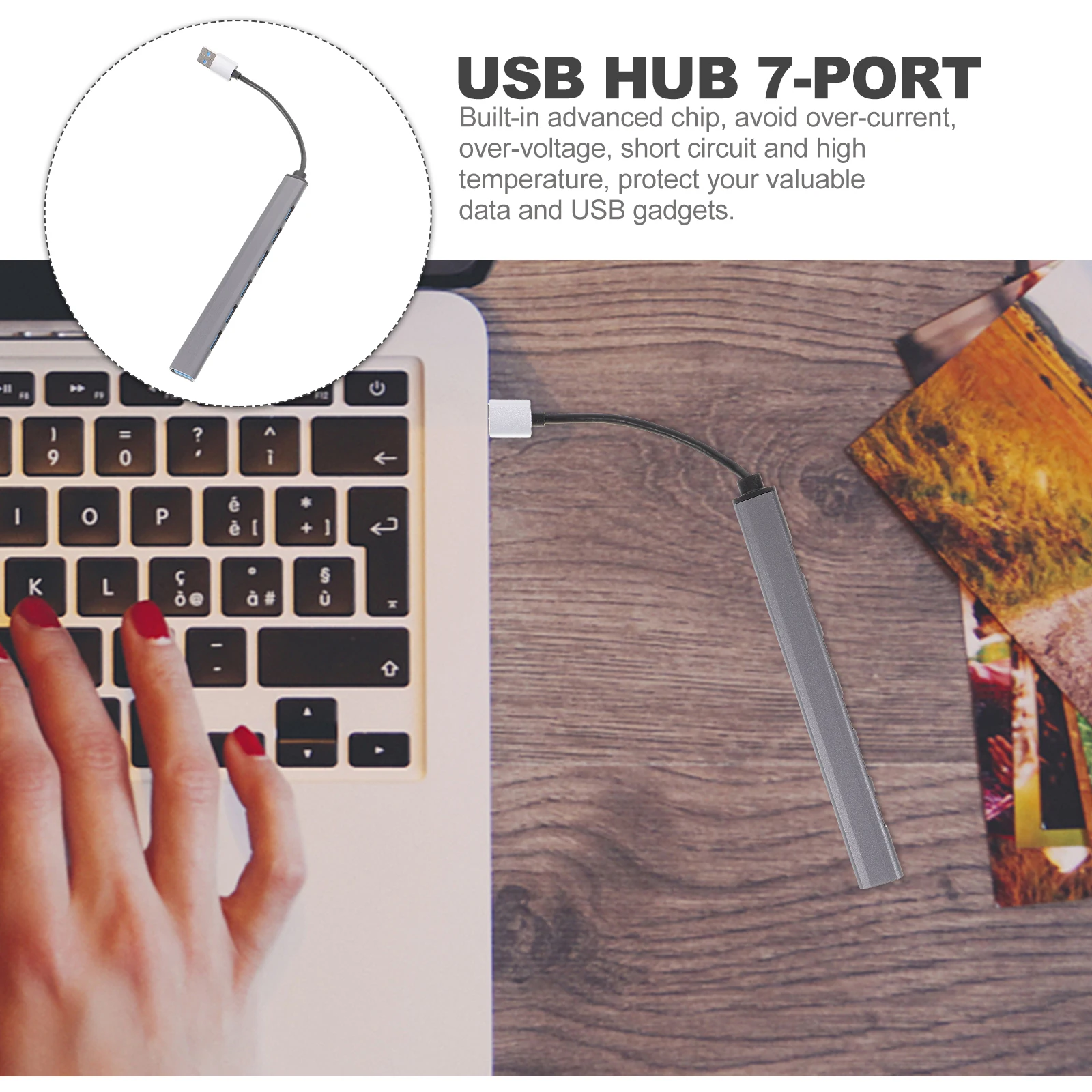 7 Ports USB Hub High Speed Aluminum Alloy Expander for Laptop Computer with Advanced Chip Protection Extra USB Ports usb adapter
7 Ports USB Hub High Speed Aluminum Alloy Expander for Laptop Computer with Advanced Chip Protection Extra USB Ports usb adapter