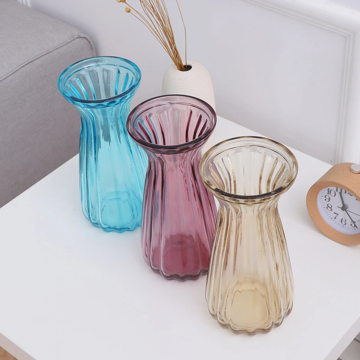 Glass Flower Vase Exquisite Decorative Ornament Dry Flowers Home Office Gift High Waist Design Flower Vase
Glass Flower Vase Exquisite Decorative Ornament Dry Flowers Home Office Gift High Waist Design Flower Vase